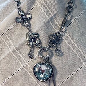 Elegant Silver Heart Pendant Necklace